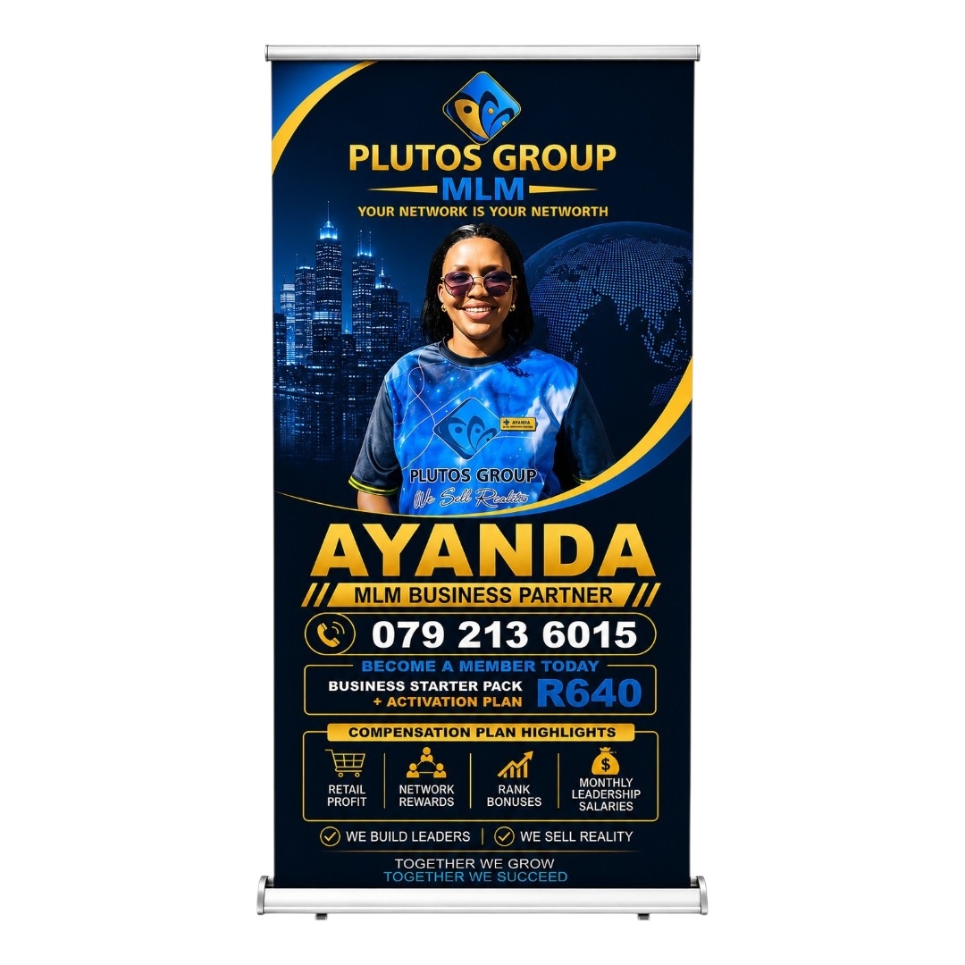 MLM Business Opportunity Pull-Up Banner – Deluxe Stand